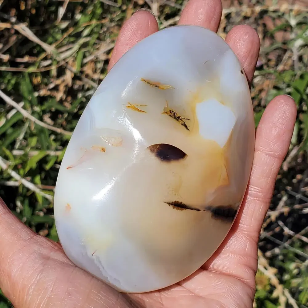 Dendritic Agate Purple Inclusions Freeform Quality Crystal 262 Grams